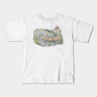 Frog Retro Vintage 60s Drawing Kids T-Shirt